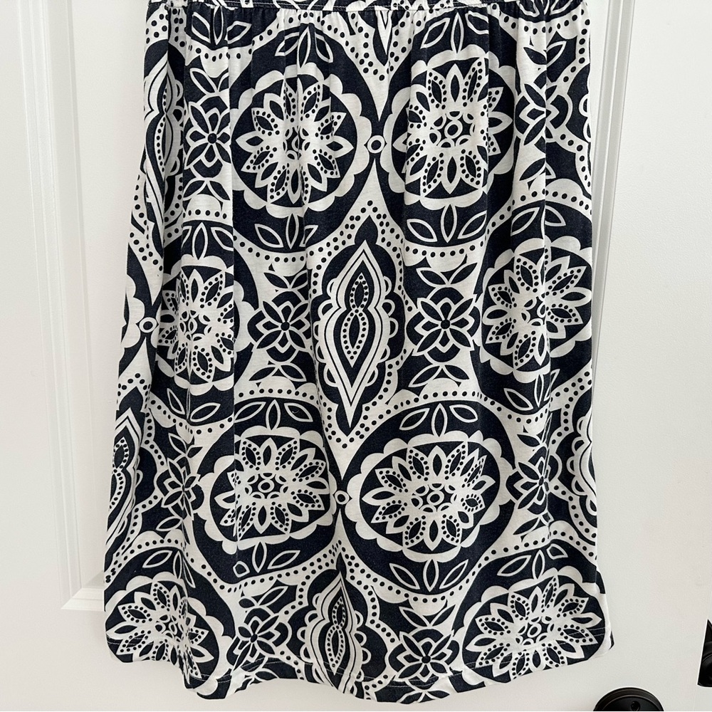Roxy Navy & White Floral Sleeveless Tank Top Sun Dress- Beach Vacation Surf - Picture 4 of 12